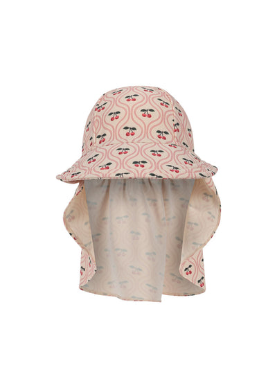[Konges slojd] Merle Frill Sun Hat - Cherry Pink Motif