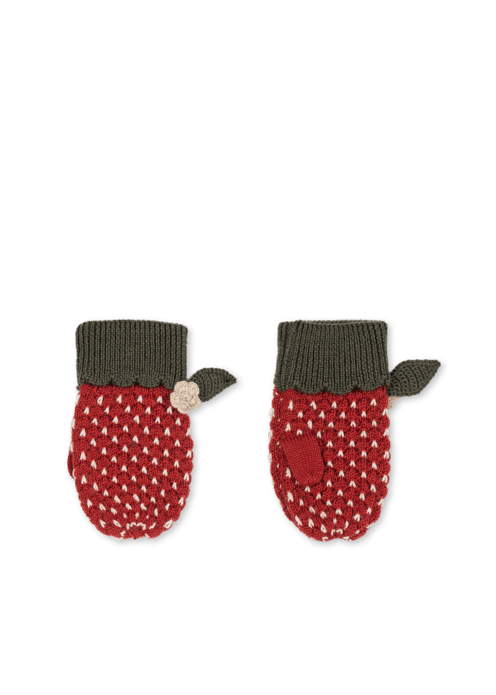 [Konges slojd] Strawberry Mittens - True Red