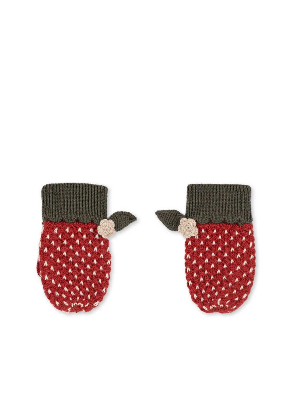[Konges slojd] Strawberry Mittens - True Red