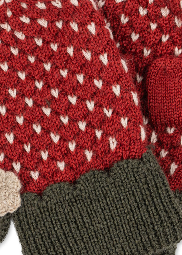 [Konges slojd] Strawberry Mittens - True Red
