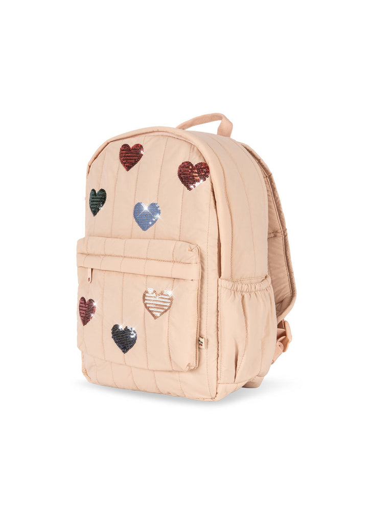 [Konges slojd] Juno Quilted Sequin Backpack - Cameo Rose
