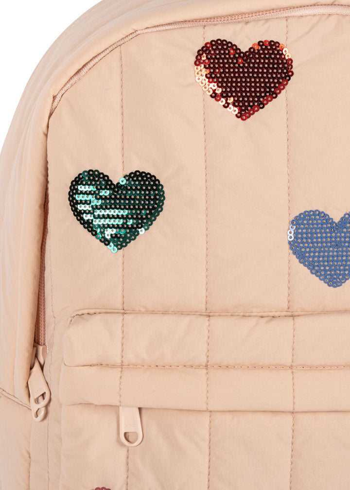 [Konges slojd] Juno Quilted Sequin Backpack - Cameo Rose