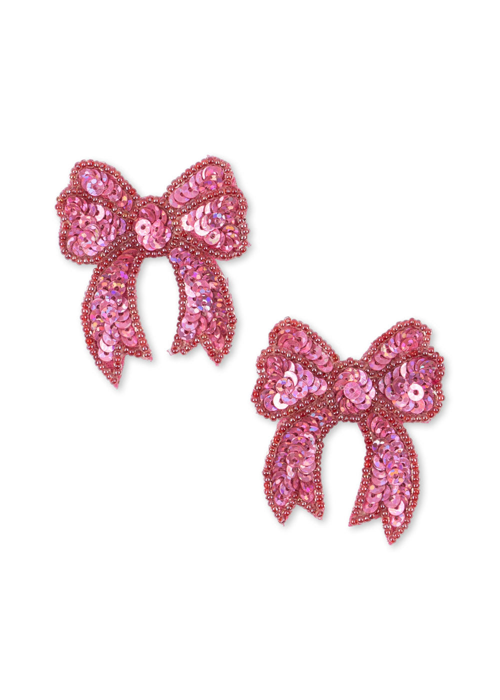 [Konges Slojd] 2pack Sequin Bow Hair Clip - Rapture Rose