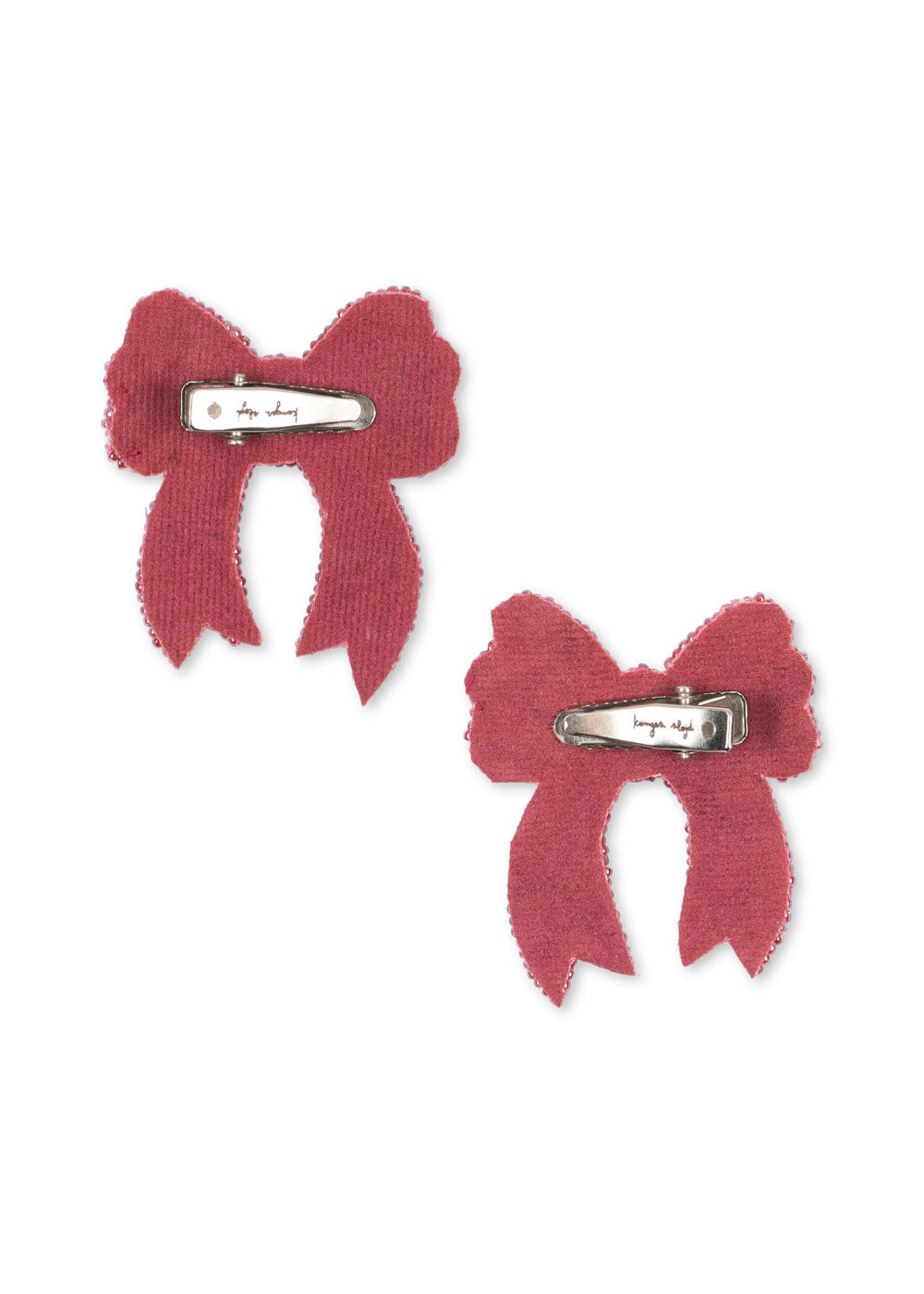 [Konges Slojd] 2pack Sequin Bow Hair Clip - Rapture Rose