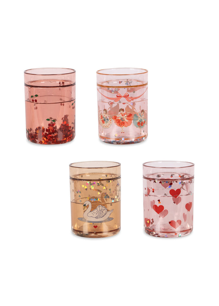 [konges slojd] 4pack glitter cups - Rose Multi