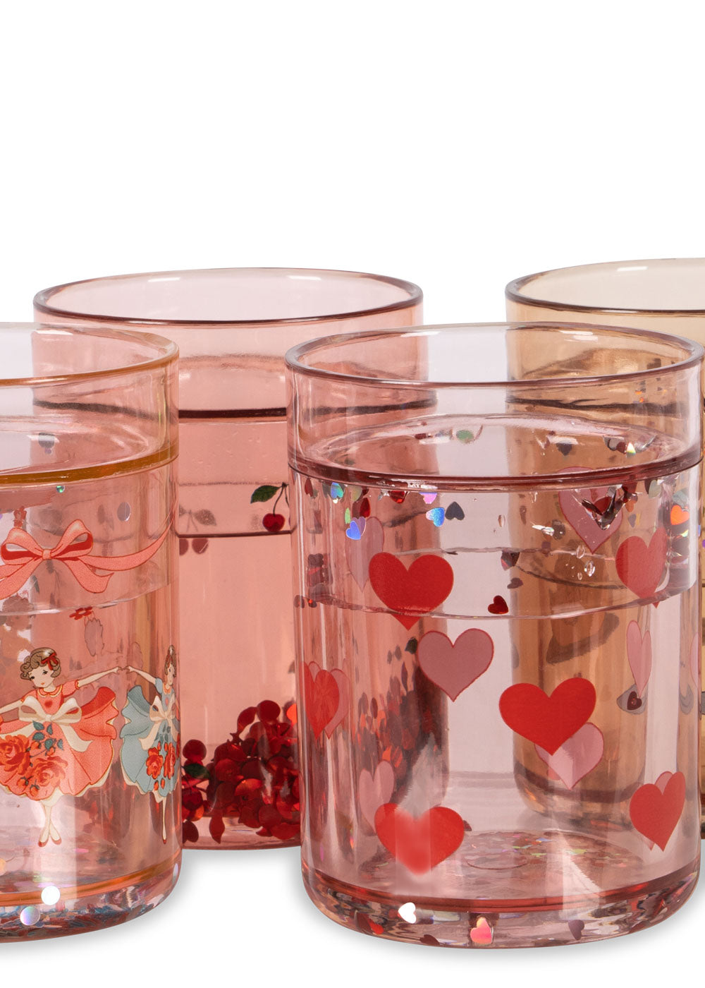 [konges slojd] 4pack glitter cups - Rose Multi