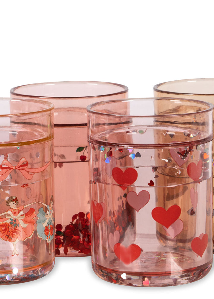 [konges slojd] 4pack glitter cups - Rose Multi
