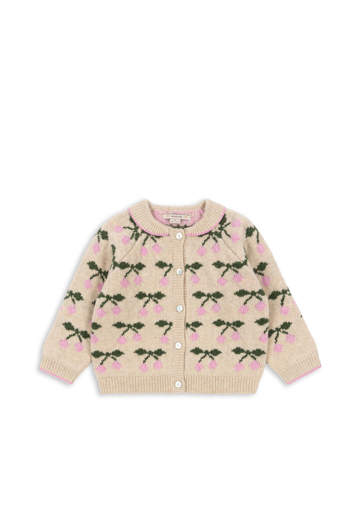 [Konges slojd] Belou knit Collar Cardigan - Cherry