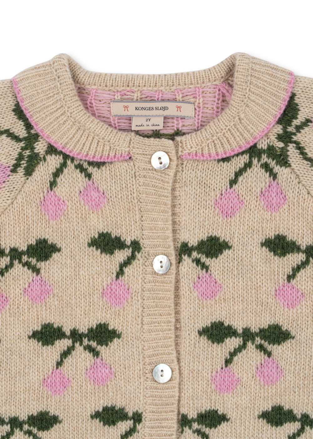 [Konges slojd] Belou knit Collar Cardigan - Cherry