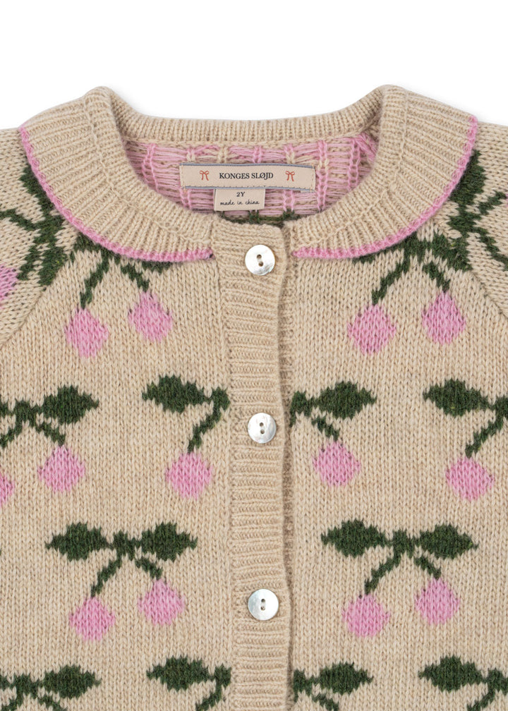 [Konges slojd] Belou knit Collar Cardigan - Cherry