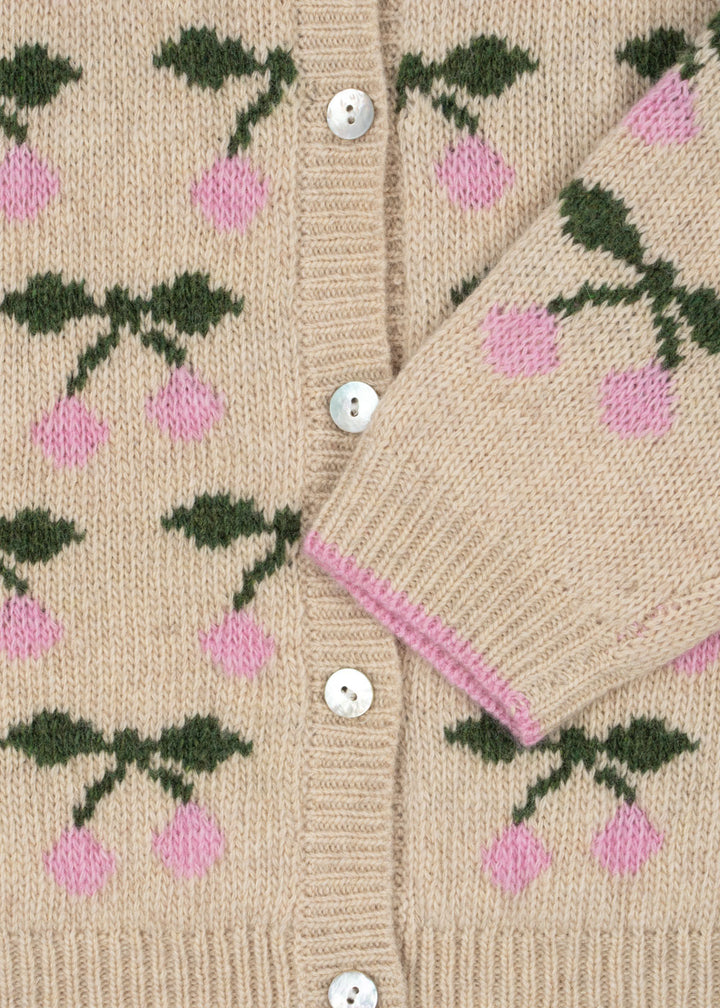 [Konges slojd] Belou knit Collar Cardigan - Cherry