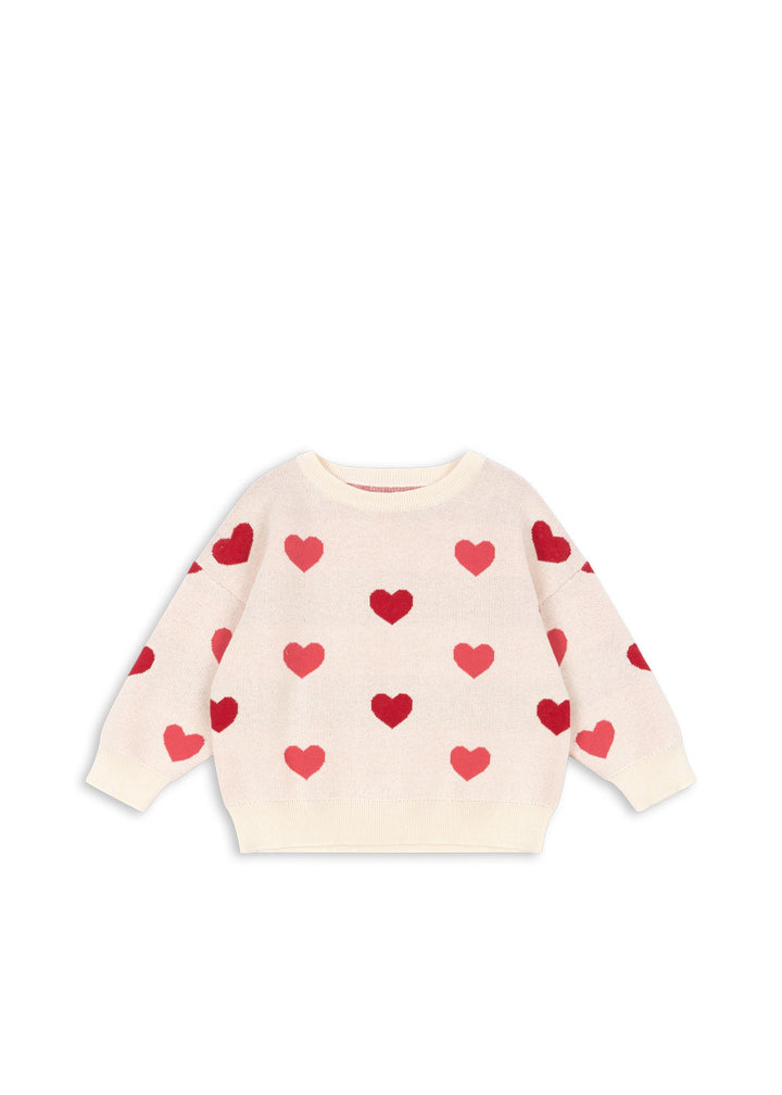 [Konges slojd] Lapis Knit Sweater GOTS - Coeur Colore Duo Pink