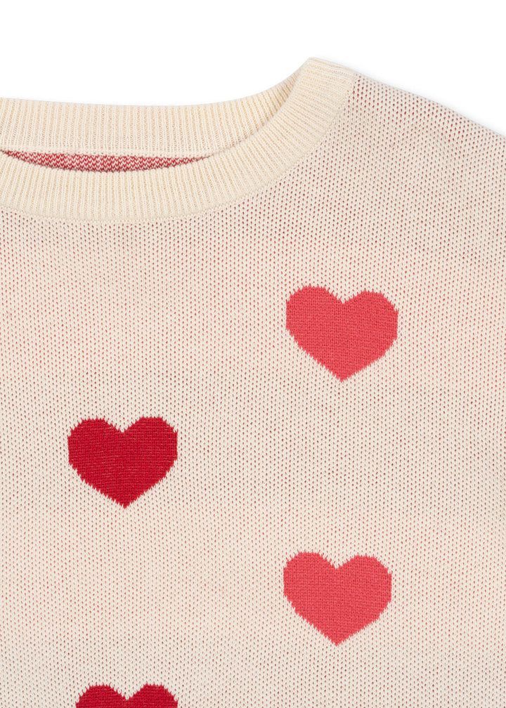 [Konges slojd] Lapis Knit Sweater GOTS - Coeur Colore Duo Pink