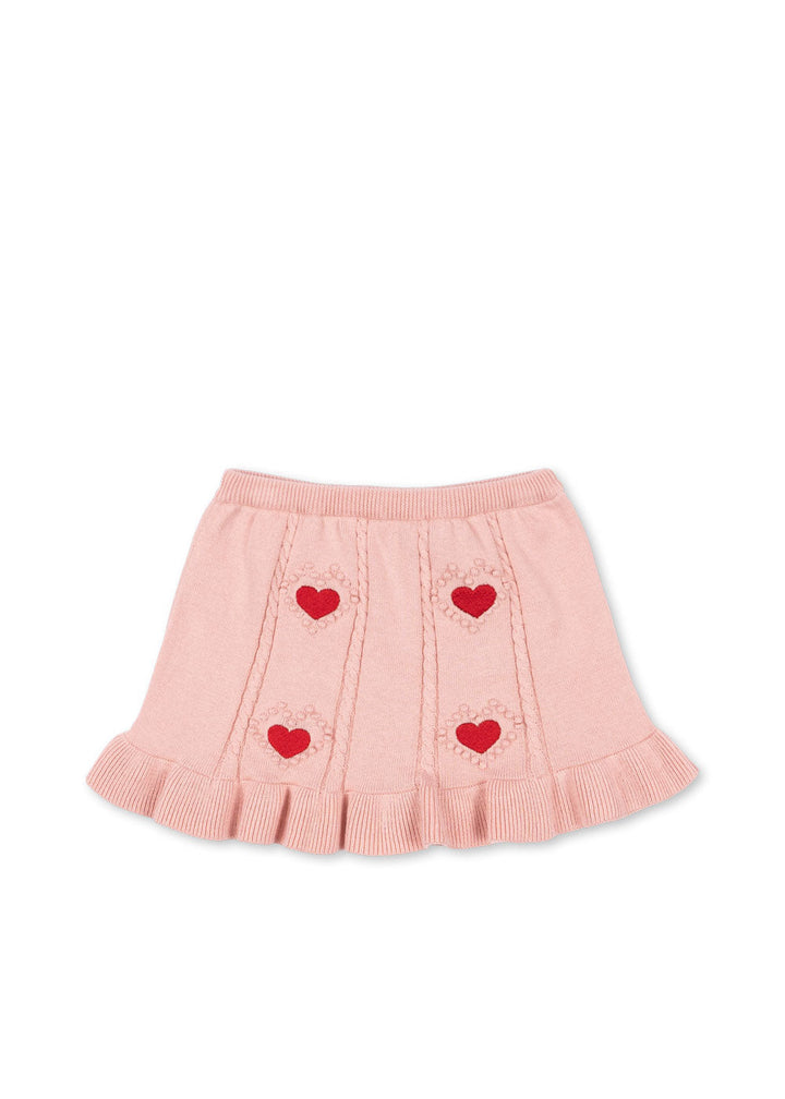 [Konges slojd] Soleil Knit Skirt GOTS - Silver Pink