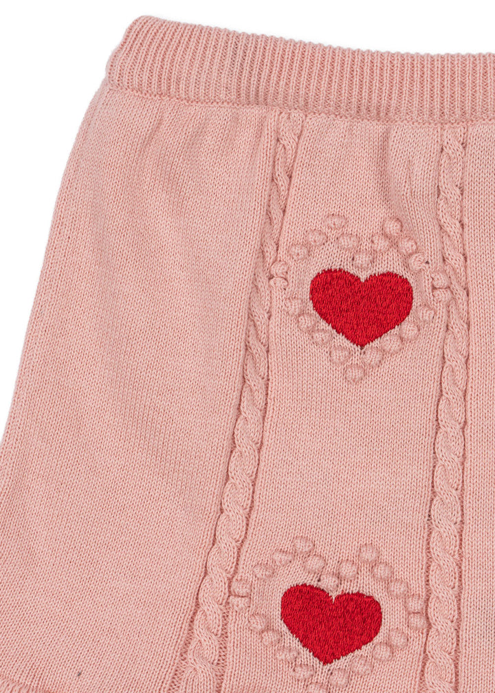 [Konges slojd] Soleil Knit Skirt GOTS - Silver Pink