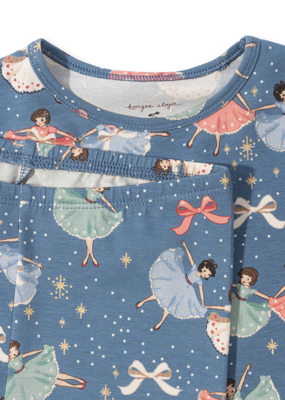 [Konges slojd] Basic Blouse / Pants Set GOTS - Snow Bow Ballerina