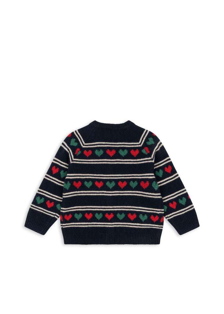 [Konges slojd] Belou Knit Collar Cardigan - Heart