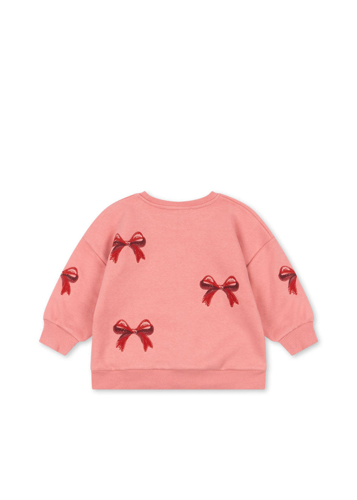 [Konges slojd] Lou Bow Sweat Shirt OCS - Strawberry ICE