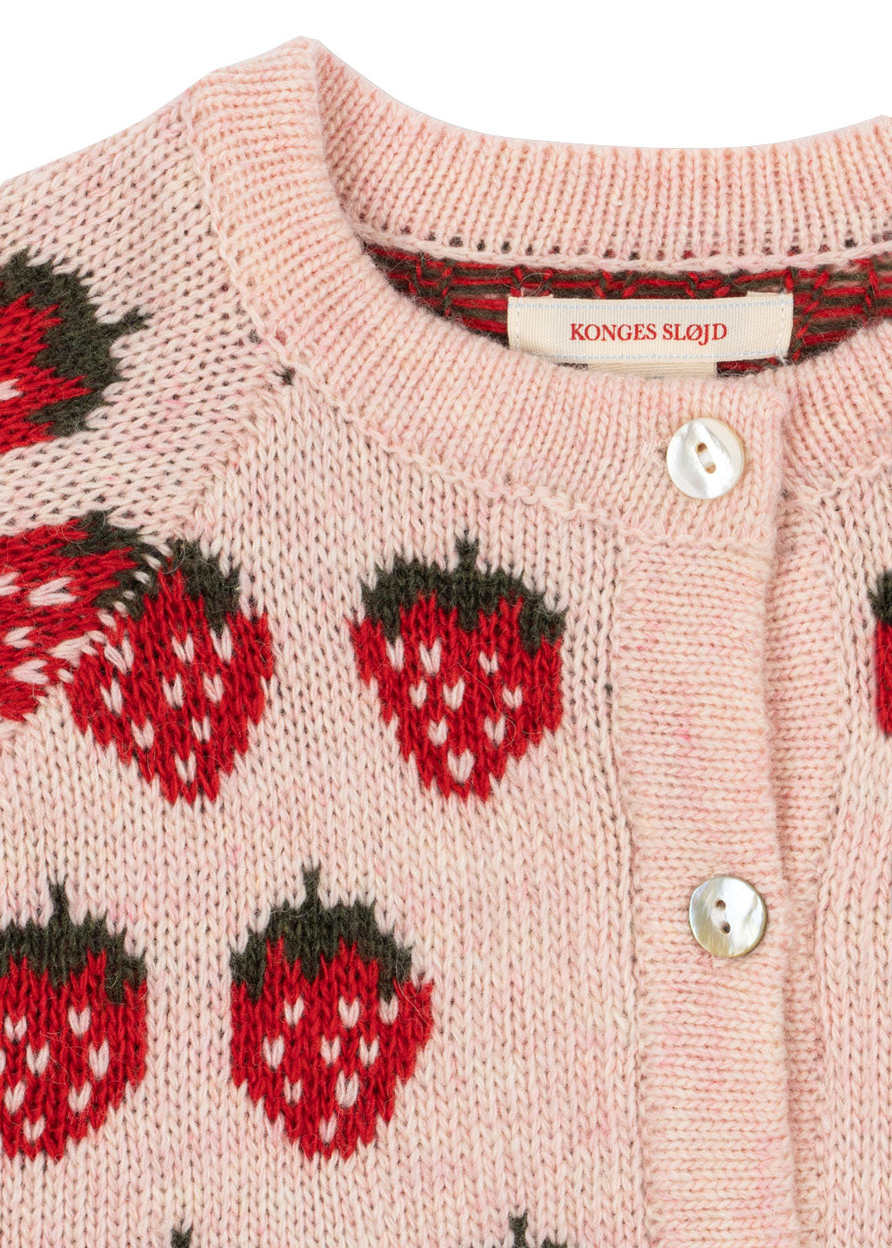[Konges slojd] Belou Knit Cardigan - Strawberry