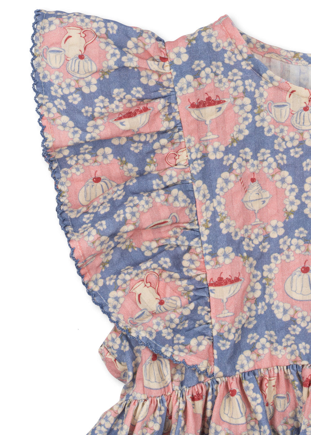 [Konges slojd] Kim Frill Dress GOTS - Snack Time