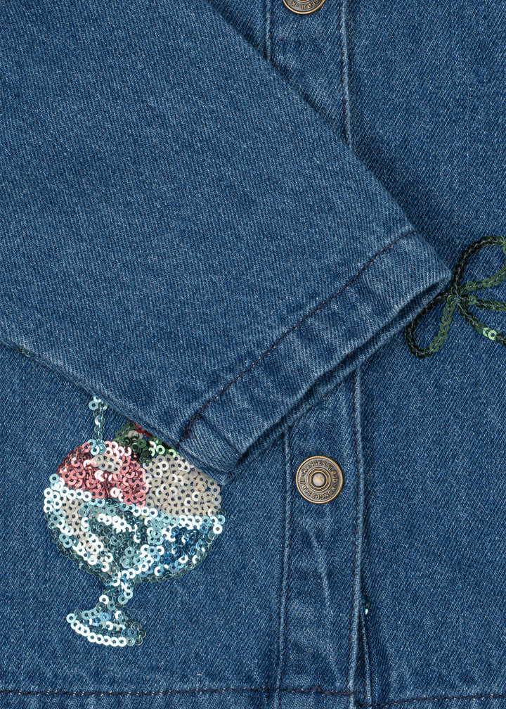 [Konges slojd] Magot Sequin Denim Jacket GRS - Gelato