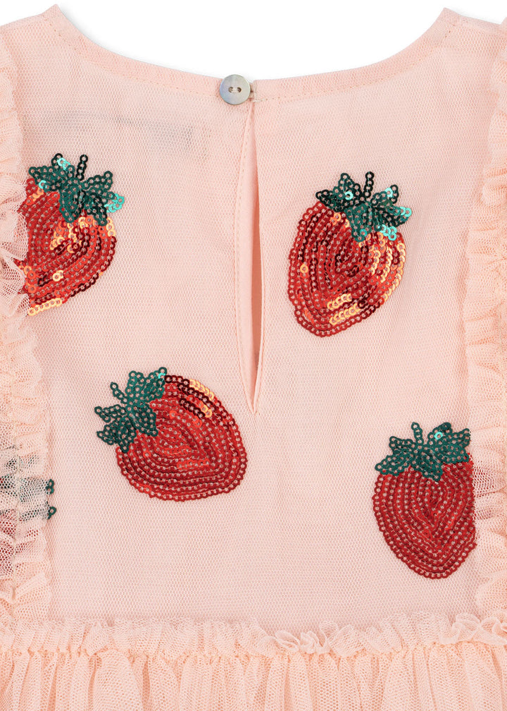 [Konges slojd] Yvonne Frill Dress - Strawberry Rose