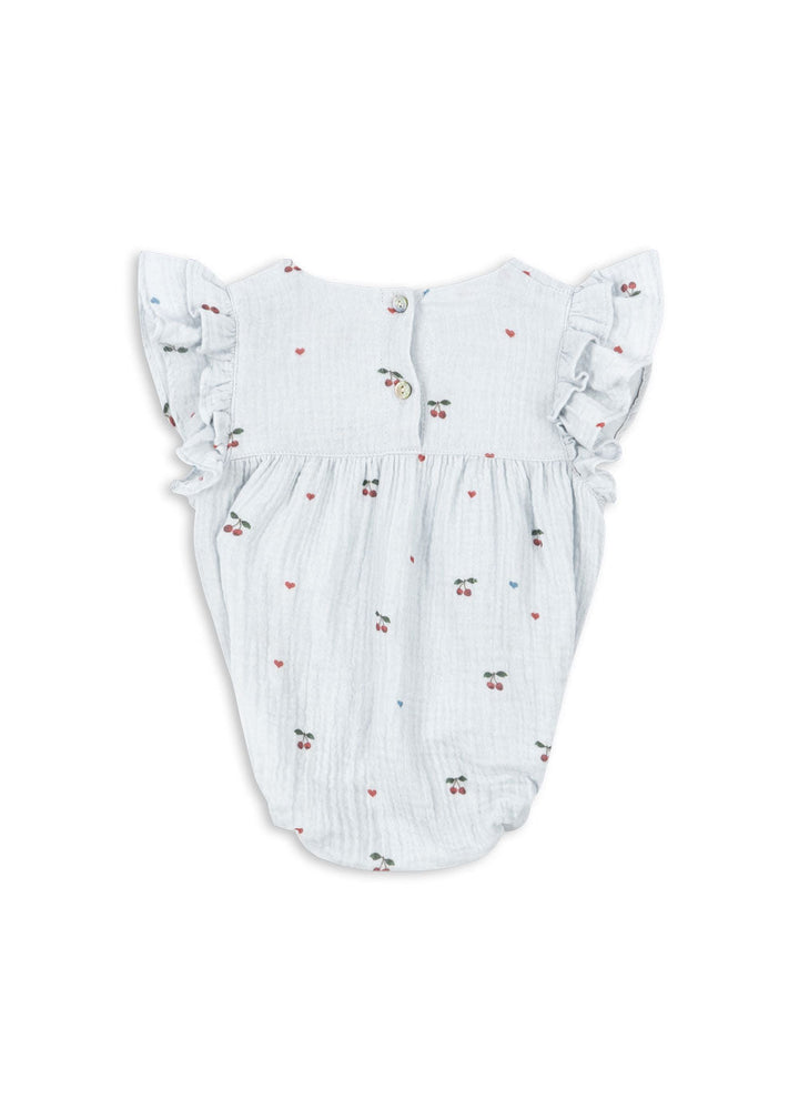 [Konges slojd] Coco Romper GOTS - Cherry Blue Coeur