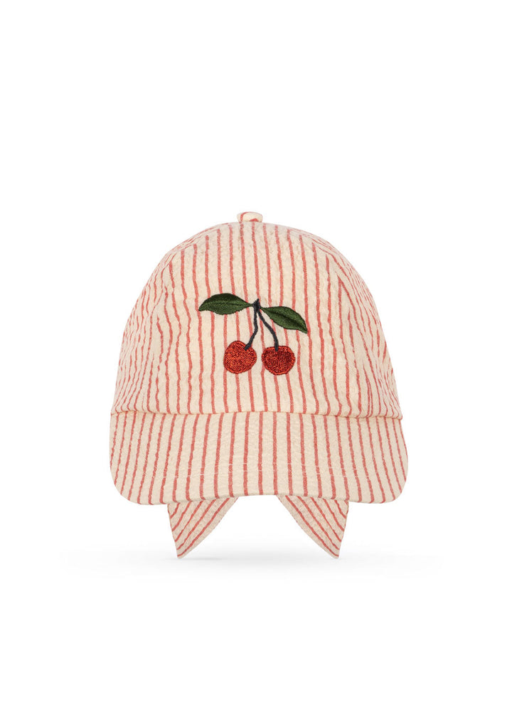 [Konges slojd]Ellie Bow Cap GOTS - Amour Stripe