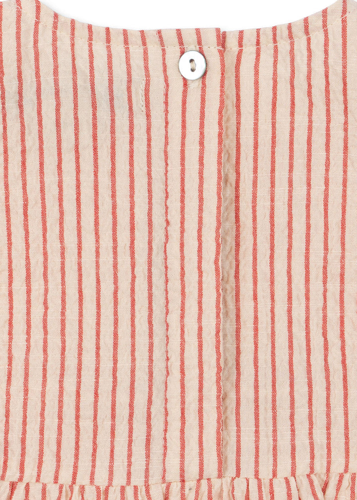[Konges slojd] Ellie Frill Romper GOTS - Amour Stripe