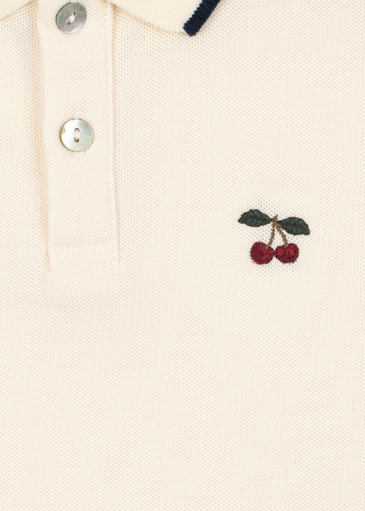 [Konges slojd] Florita Polo Shirt GOTS - Antique White