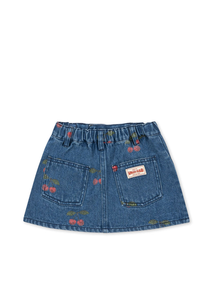[Konges slojd]Magot Printed Skirt GOTS - Ma Grande Cerise Denim