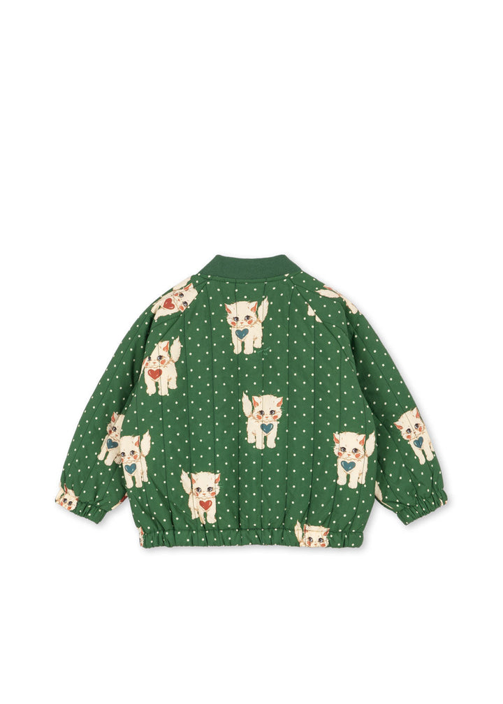 [Konges slojd]Juno Printed Bomber Jacket - Dot Miao Verde