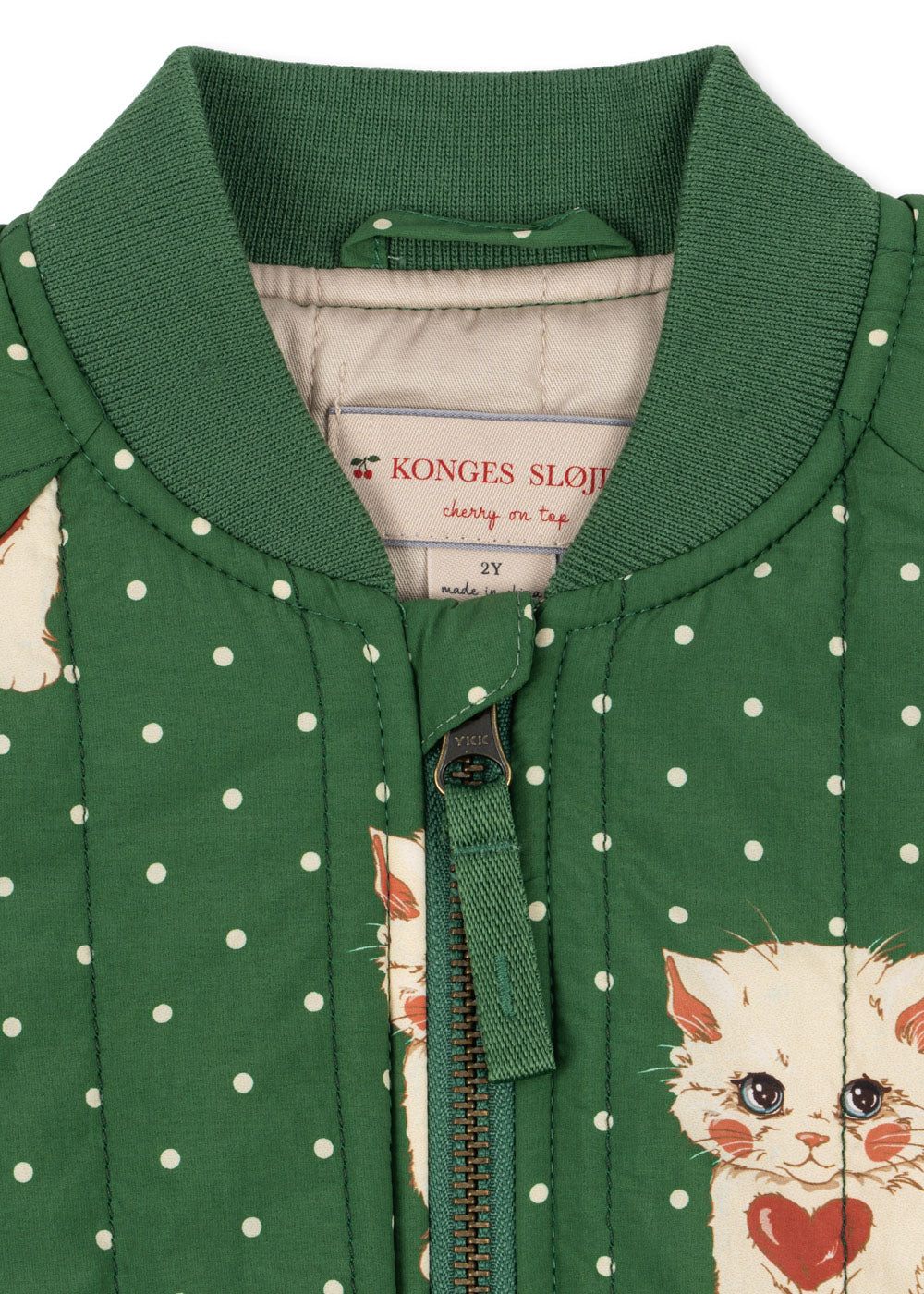 [Konges slojd]Juno Printed Bomber Jacket - Dot Miao Verde
