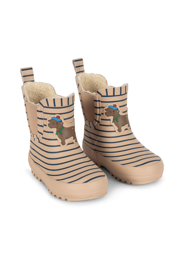 [Konges slojd] Roi Printed Rain Boot - Stripe La Mer