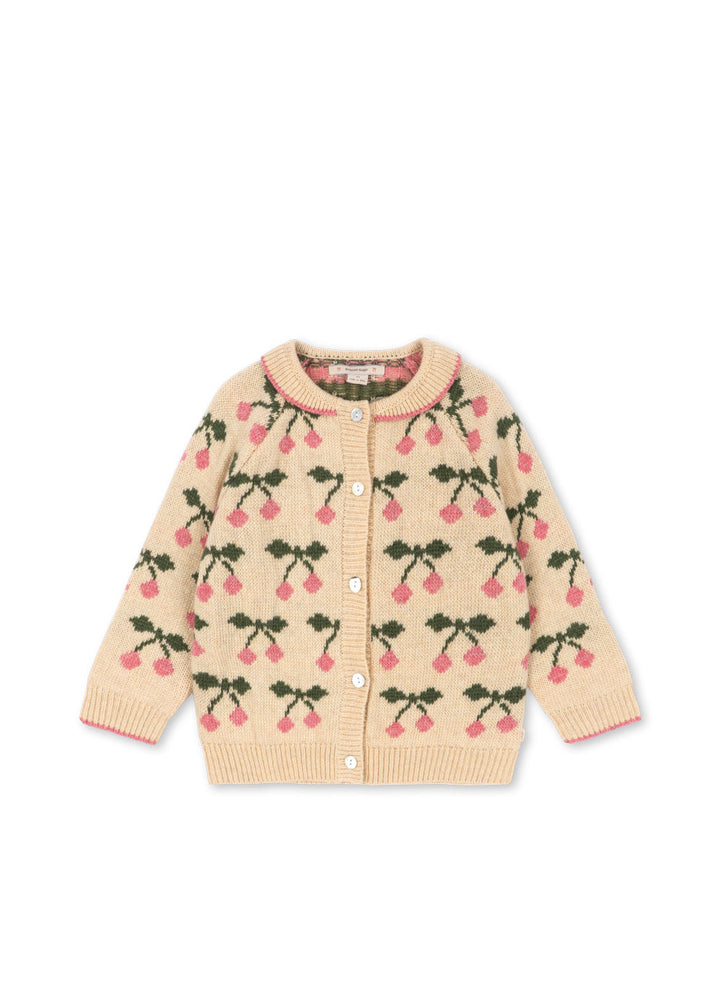 [Konges slojd] Belou knit Collar Cardigan - Cherry