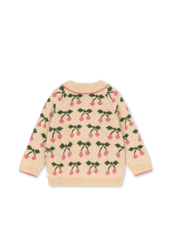 [Konges slojd] Belou knit Collar Cardigan - Cherry