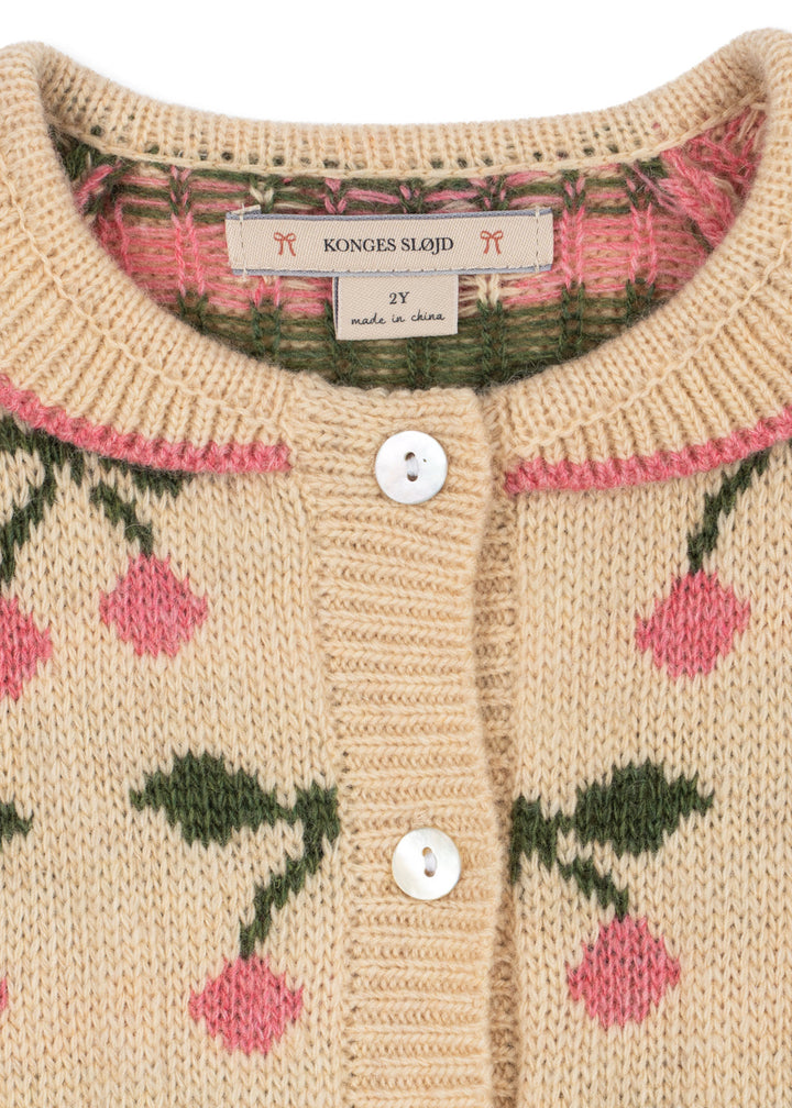 [Konges slojd] Belou knit Collar Cardigan - Cherry