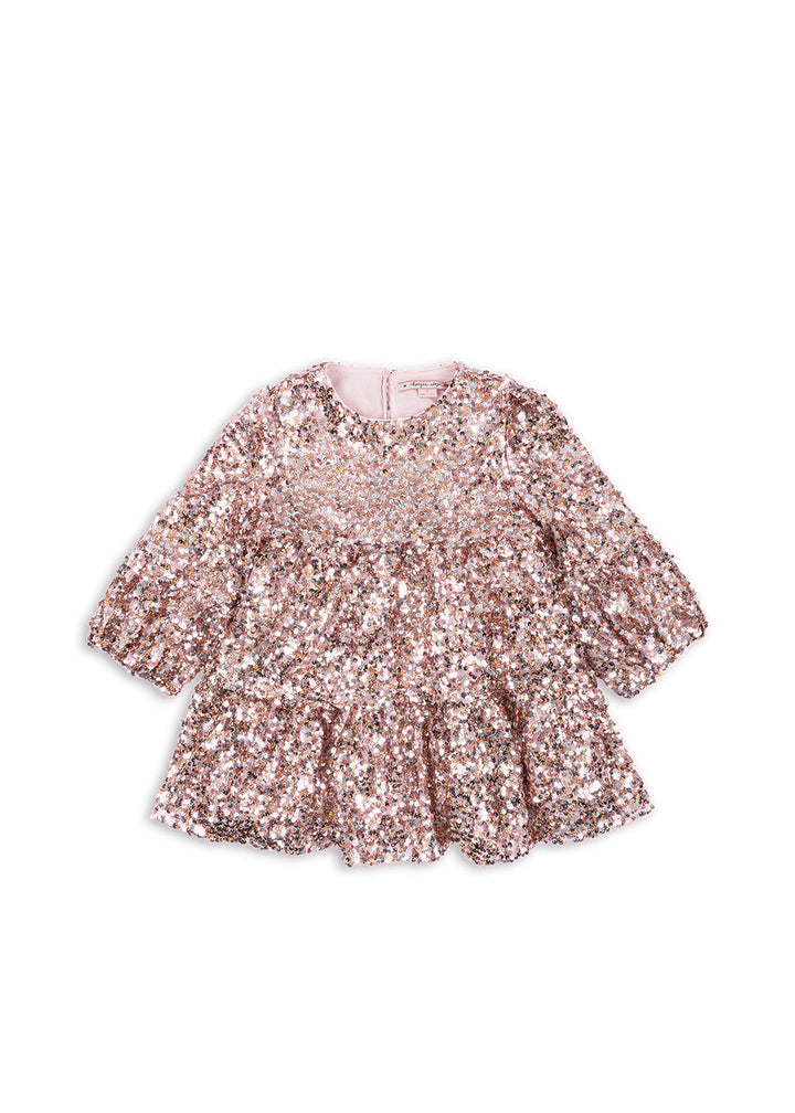 [Konges slojd]Lila Sequins Dress - Grey/Rosa