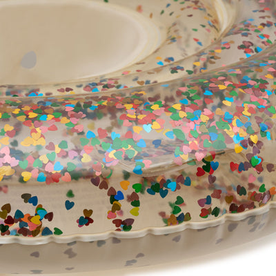 [Konges slojd] Baby Swim Ring - Multi Heart Transparent