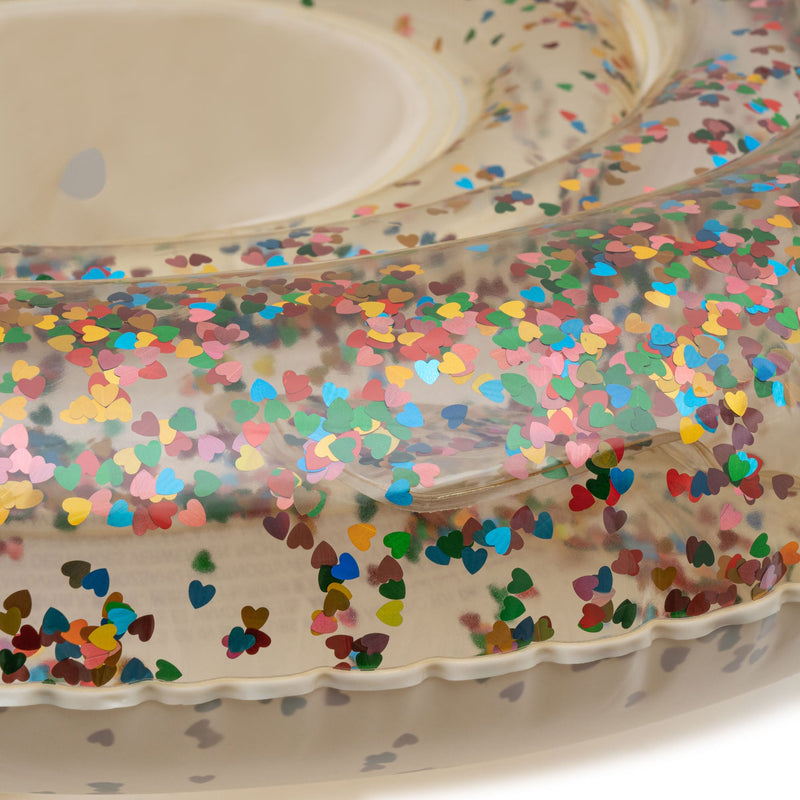 [Konges slojd] Baby Swim Ring - Multi Heart Transparent