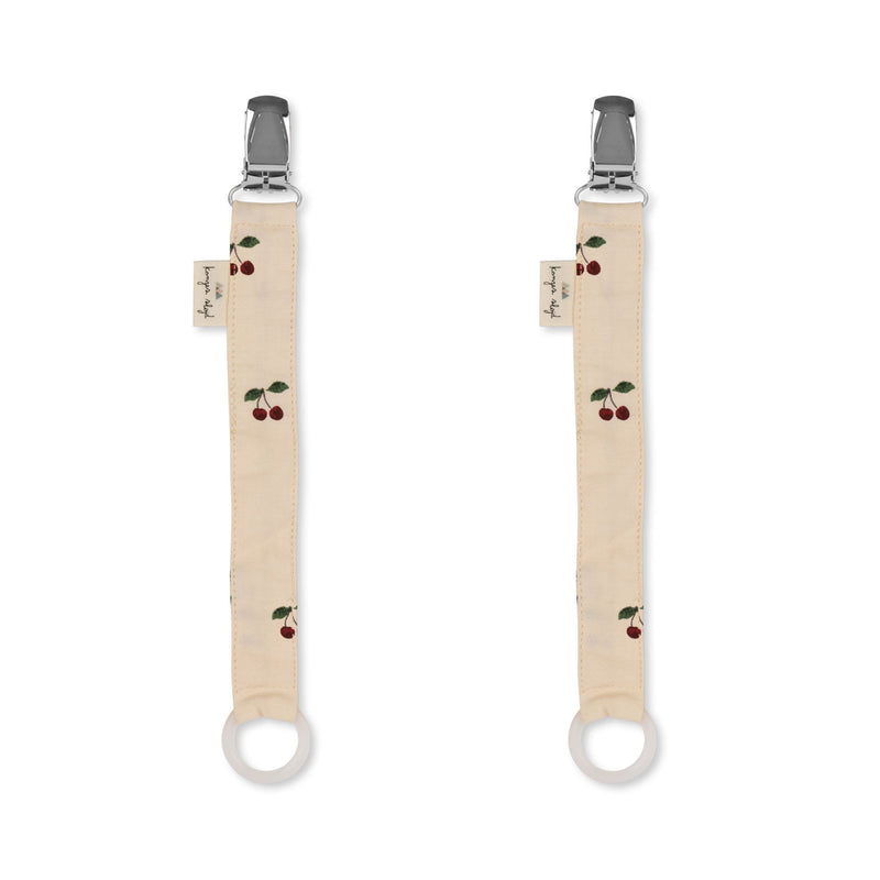 [Konges slojd] 2pack Pacifier Strap - Cherry