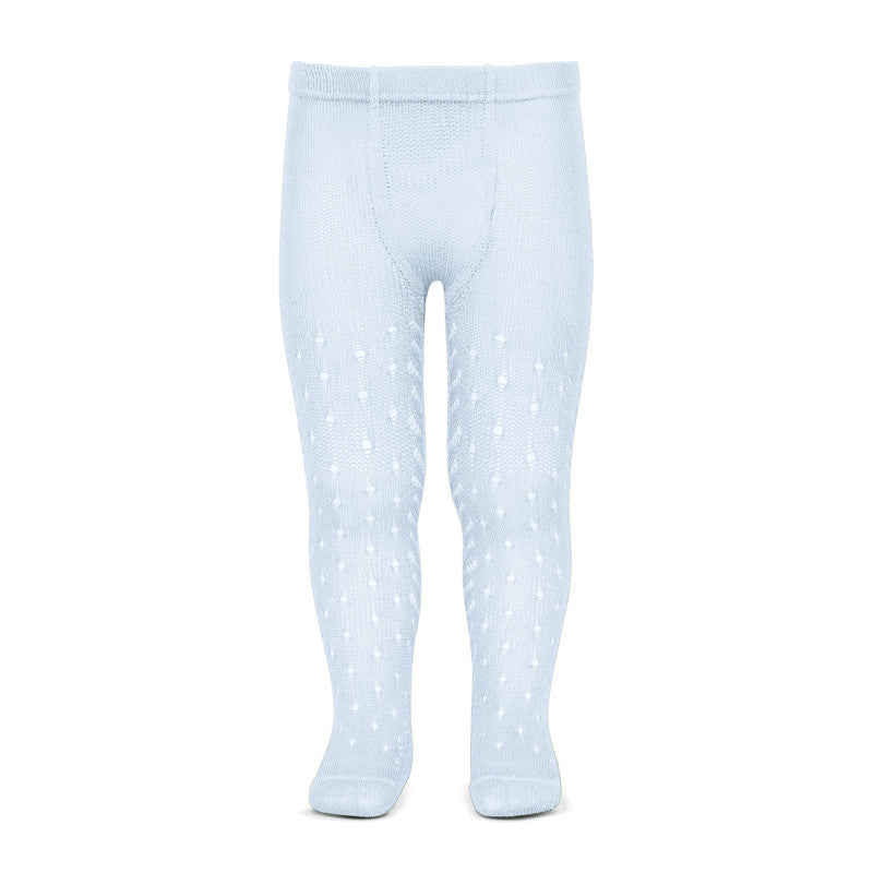 [Condor] Perle Openwork Tights With Dot And Spike Openwork - [410 Baby Blue ]