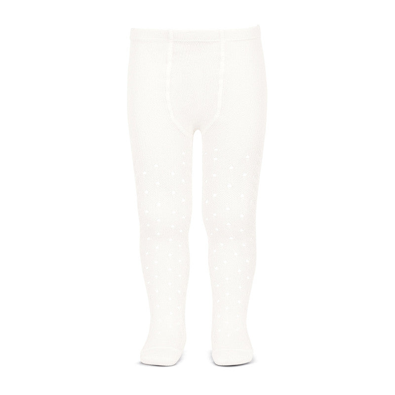 [Condor] Perle Openwork Tights With Dot And Spike Openwork - [202 Cream]