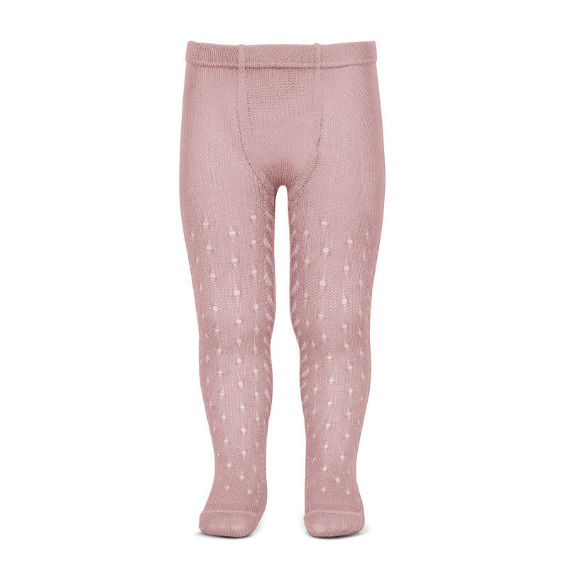 [Condor] Perle Openwork Tights With Dot And Spike Openwork - [526 Pale Pink ]