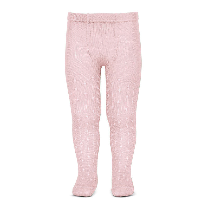 [Condor] Perle Openwork Tights With Dot And Spike Openwork - [500 Pink ]