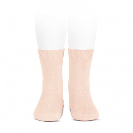 [Condor] Plain Stitch Basic Short Socks - [674 Nude]
