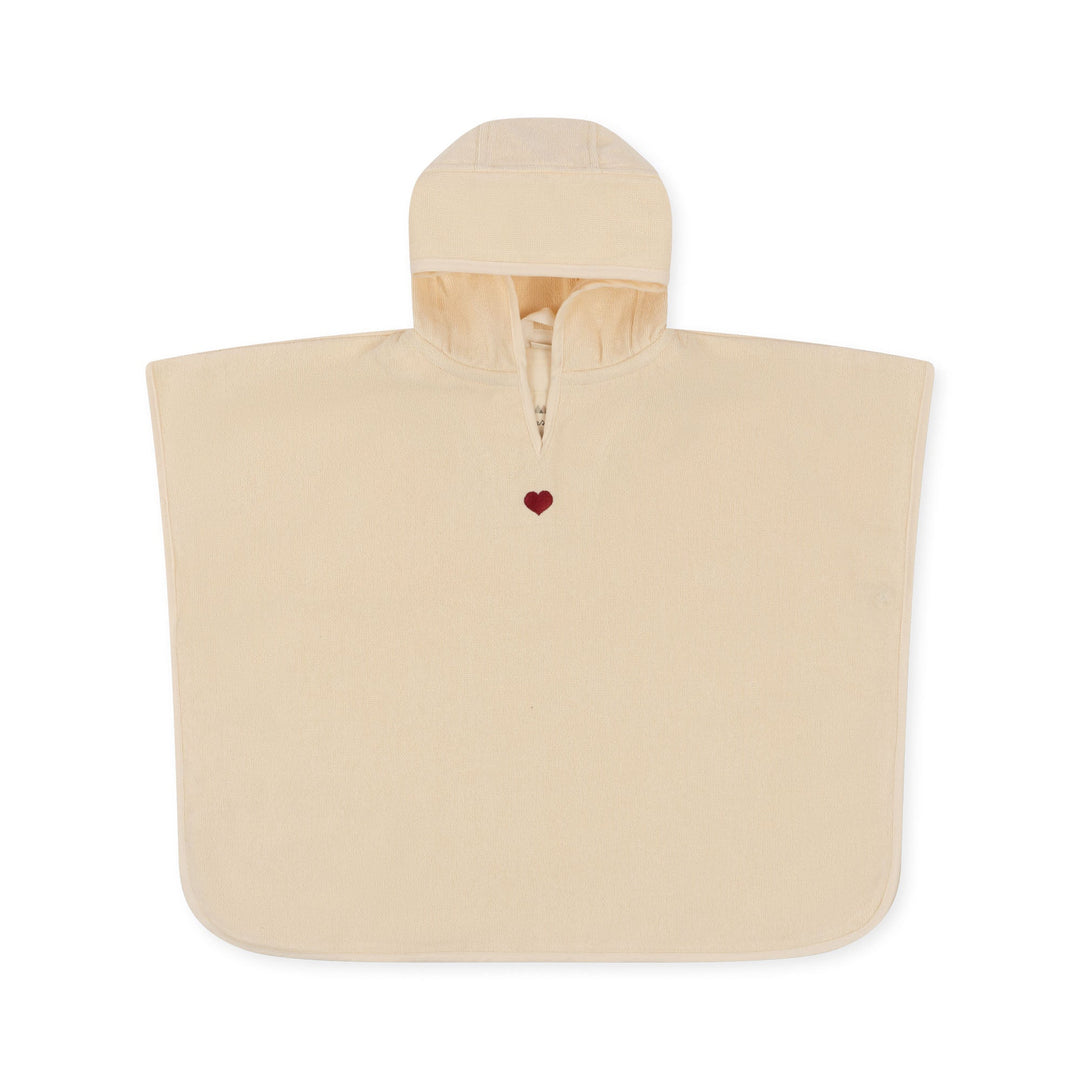 [Konges slojd] Terry Poncho Embroidery GOTS - Swan