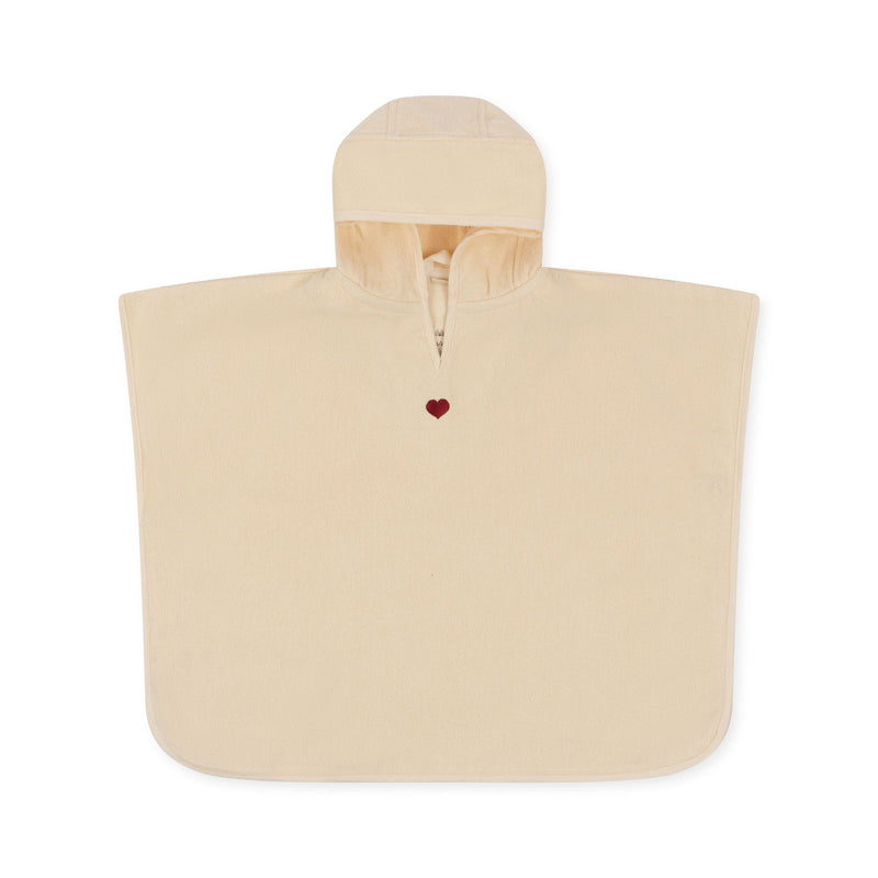 [Konges slojd] Terry Poncho Embroidery GOTS - Swan