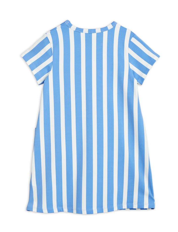 Mini Rodini – Ritzratz – Gestreiftes AOP-Kurzarmkleid - Blau 