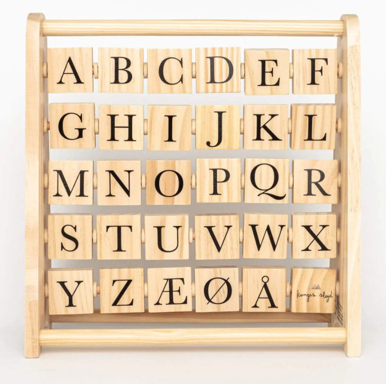 Konges slojd Abc wooden block frame - multi – Happy Little Attic